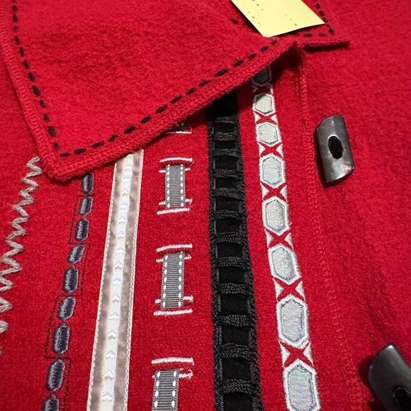 NWT!! Carson Wool Jacket with Artistic Details, MEDIUM - Picture 9 of 9